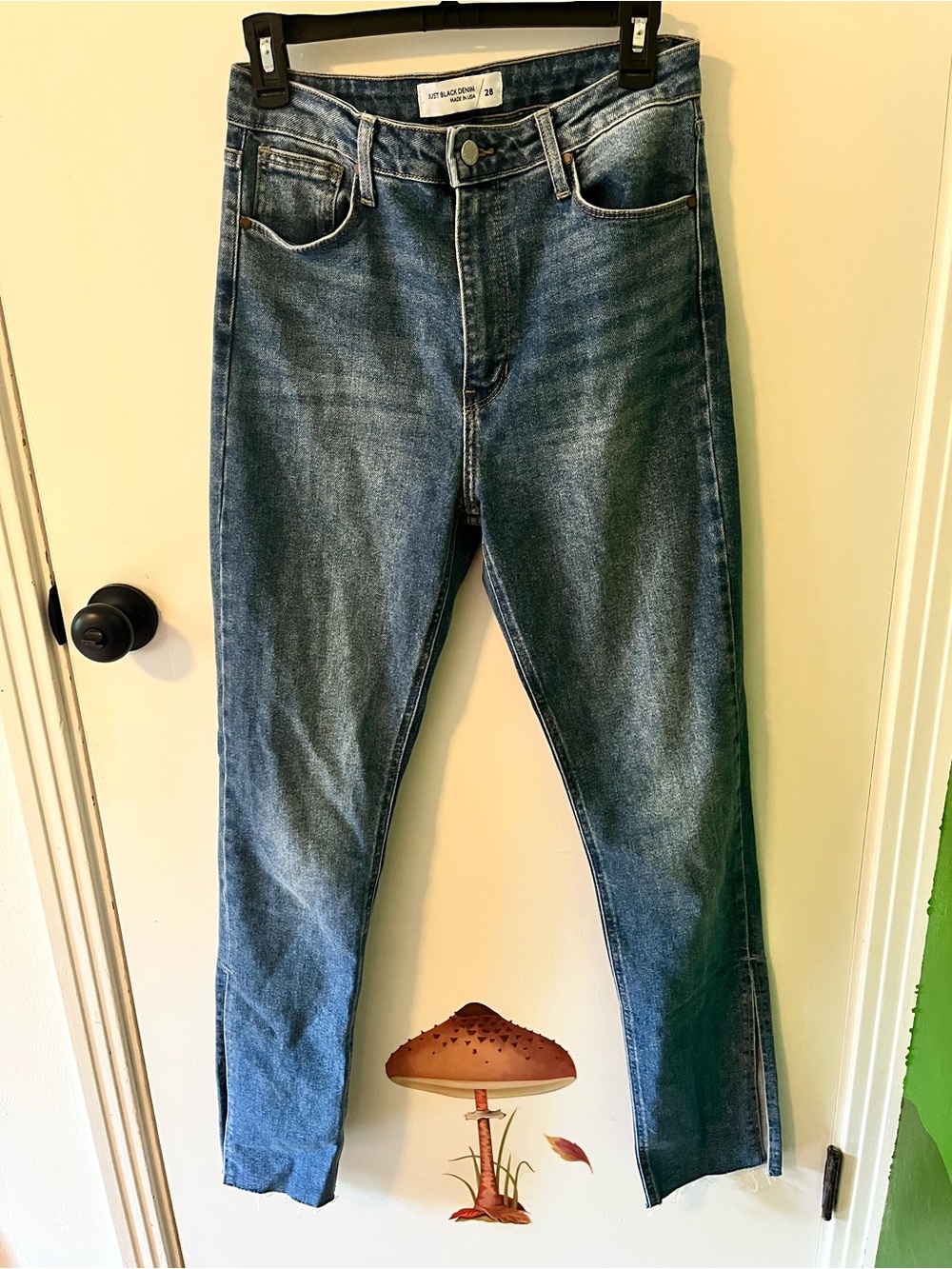 Just Black Women’s Fitted Jeans with Ankle Slit